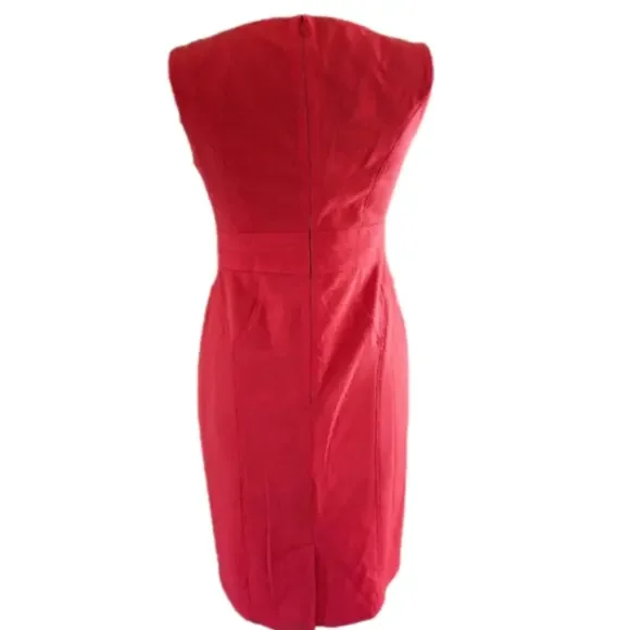 Black Label by Evan-Picone Reddish Pink Shift Sleeveless Dress-Size 6 - Picture 4 of 8